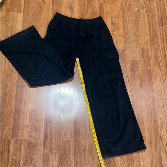 NWOT PINK Victoria's Secret Black Wide Leg Velour Jumpsuit - Picture 3 of 9